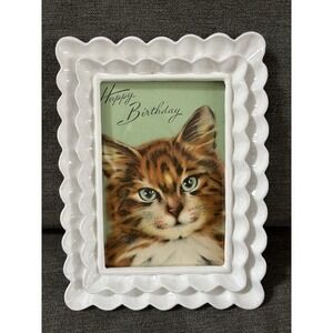 Vintage Cat Ephemera Newspaper Magazine Clipping Framed Art